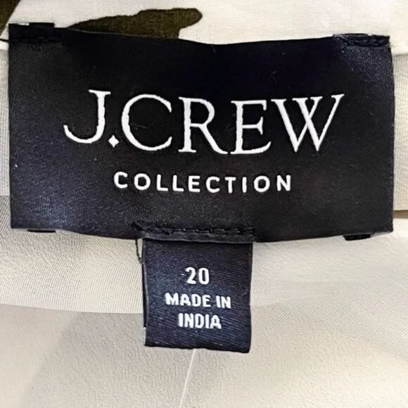 J. Crew Collection plunge-neck tiered dress in leafy floral Size 20 - Picture 9 of 11